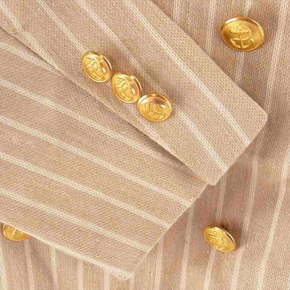 TOMORROWLAND トゥモローランド 61-07-21-07005 PILGRIM ピルグリム リネン混 ダブルテーラードジャケット ベージュ系 46【中古】