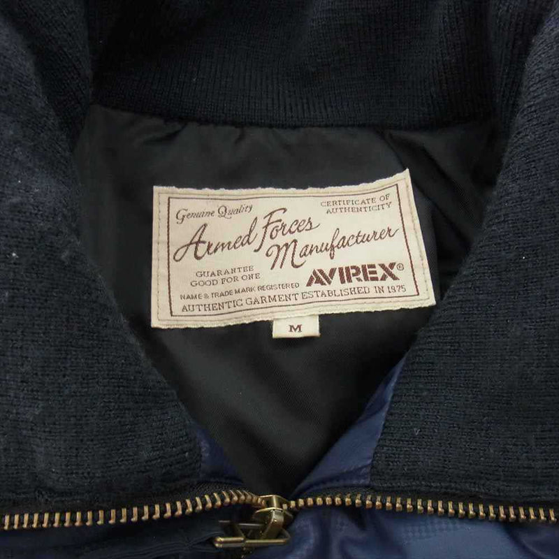 AVIREX アヴィレックス 6142194 LANGLEY PADDING JACKET ロゴワッペン モザイクカモ ラングレー パディング  ジャケット パープル系 M【中古】