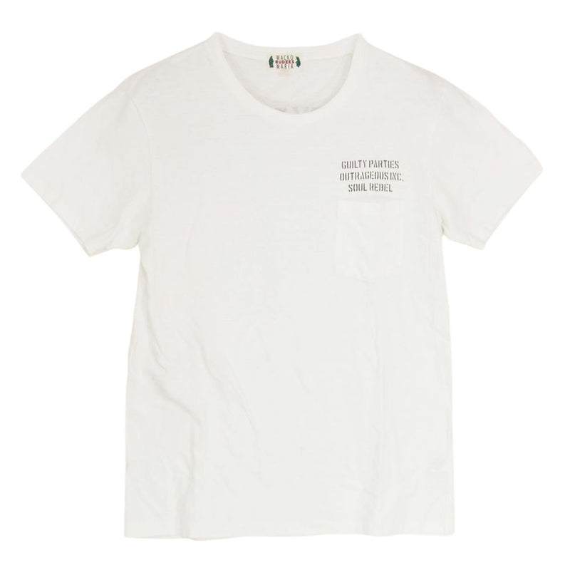 WACKO MARIA ワコマリア RUDEES プリント Tシャツ ホワイト系 M【中古
