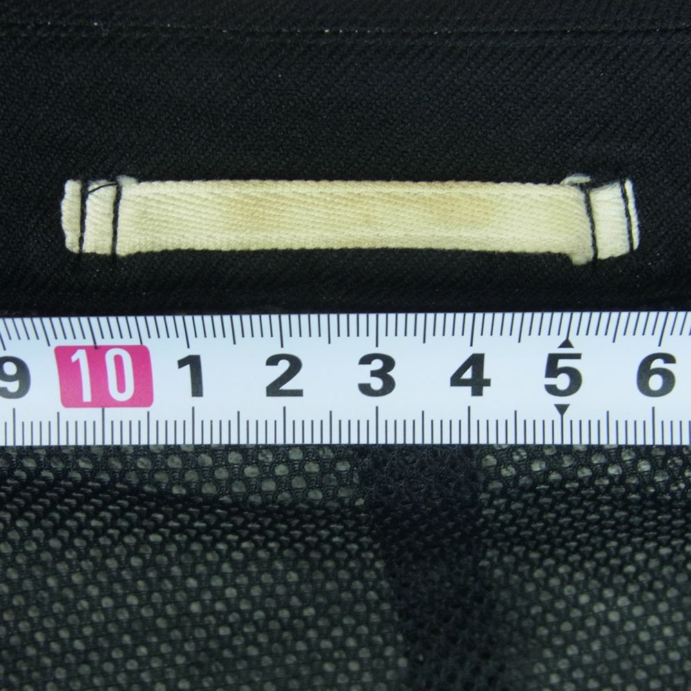 COMME des GARCONS HOMME PLUS コムデギャルソンオムプリュス PP-C006 AD2005 ポリ縮絨 ダブルブレスト ショート Pコート ブラック系 S【中古】