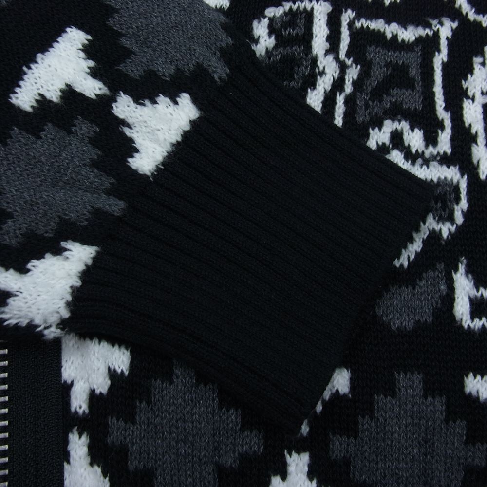 Sacai サカイ 22SS 22-02694M Bandana Knit Blouson バンダナ ジップデザイン ウール ニット ブルゾン ブラック系 2【美品】【中古】