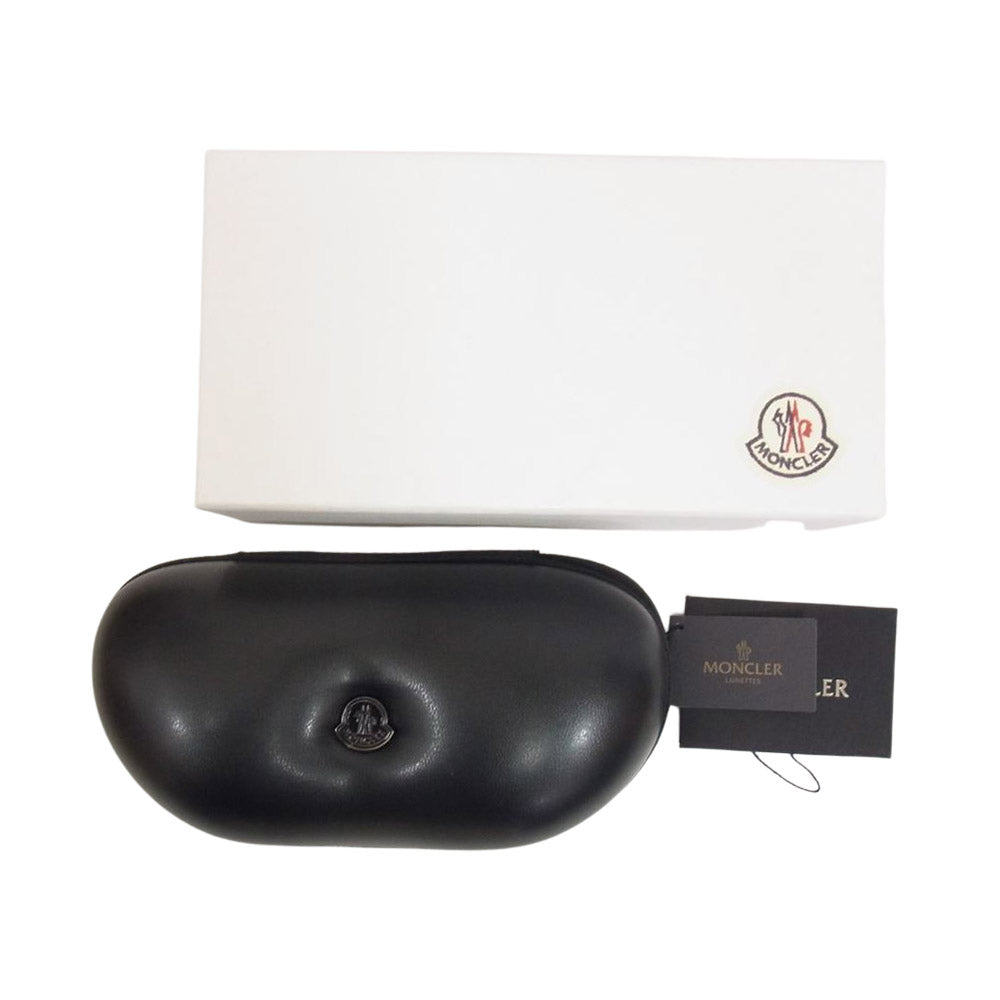 MONCLER モンクレール ML0005 05Z ラウンド セルフレーム サングラス ブラック系【美品】【中古】