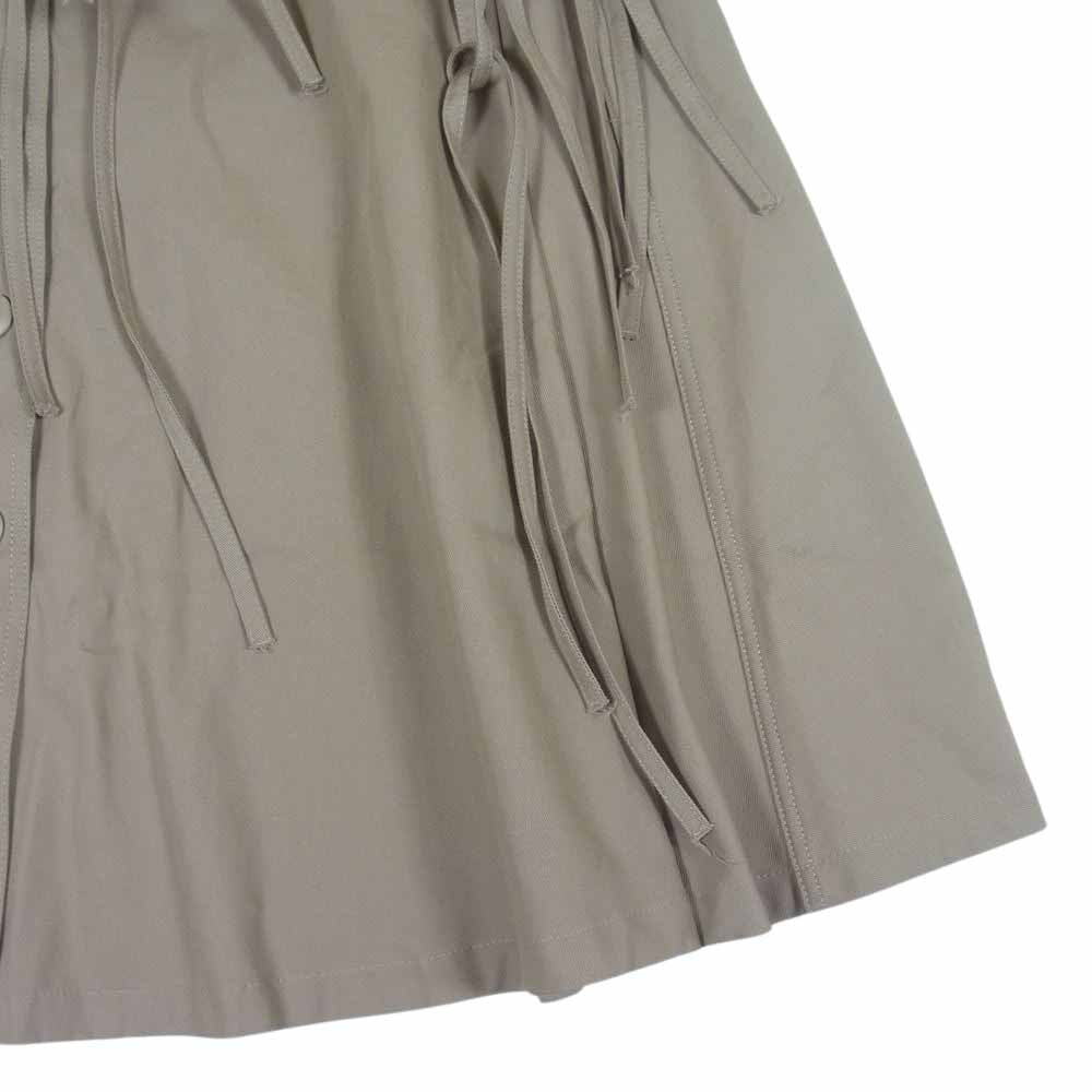 MAISON MARGIELA メゾンマルジェラ 18AW S32MA0277 MM6 エムエムシックス Thai Knot Pocket Maxi Skirt デザインポケット ベルテッド リボン マキシ スカート ベージュ系 38【美品】【中古】