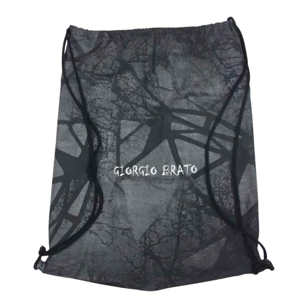 GIORGIO BRATO ジョルジオブラット イタリア製 レザー リュックサック バックパック ブラック系【中古】