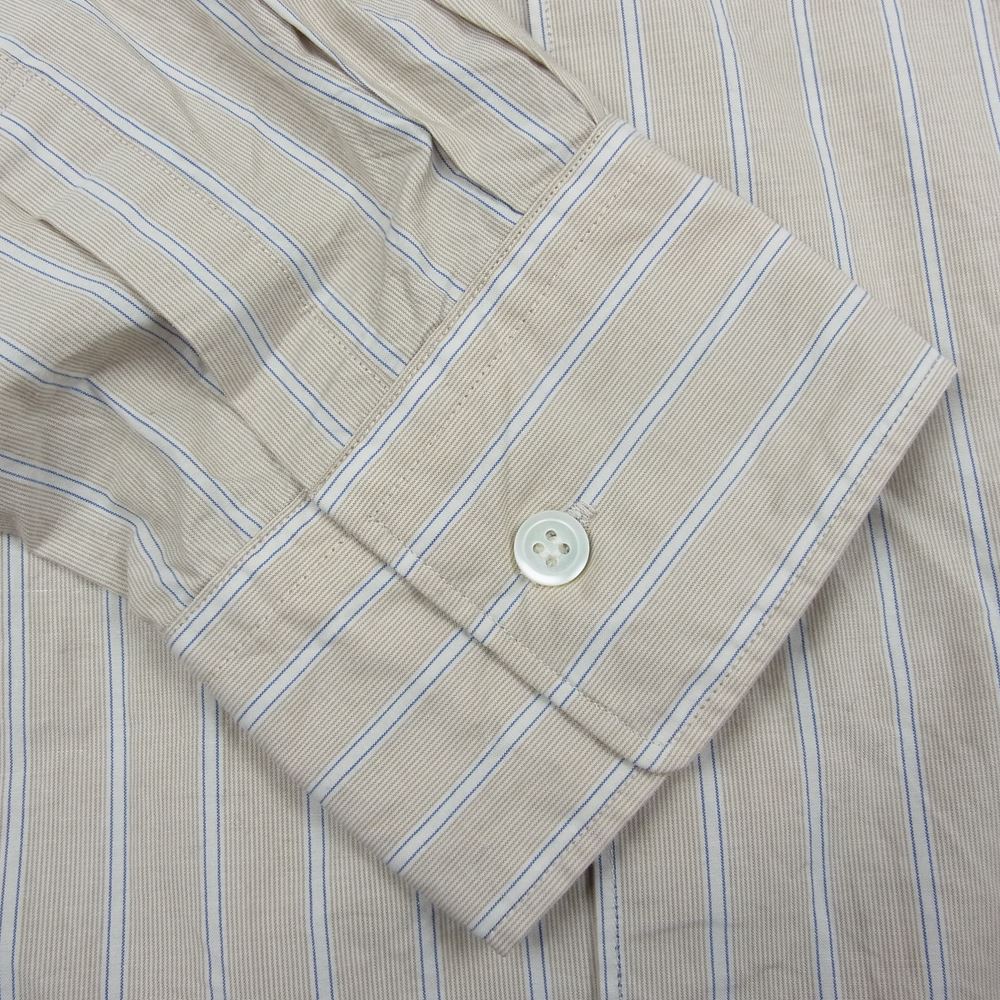 クードス 19AW KB19YY05 ドッキング ストライプ シャツ 長袖 ベージュ系 1【中古】