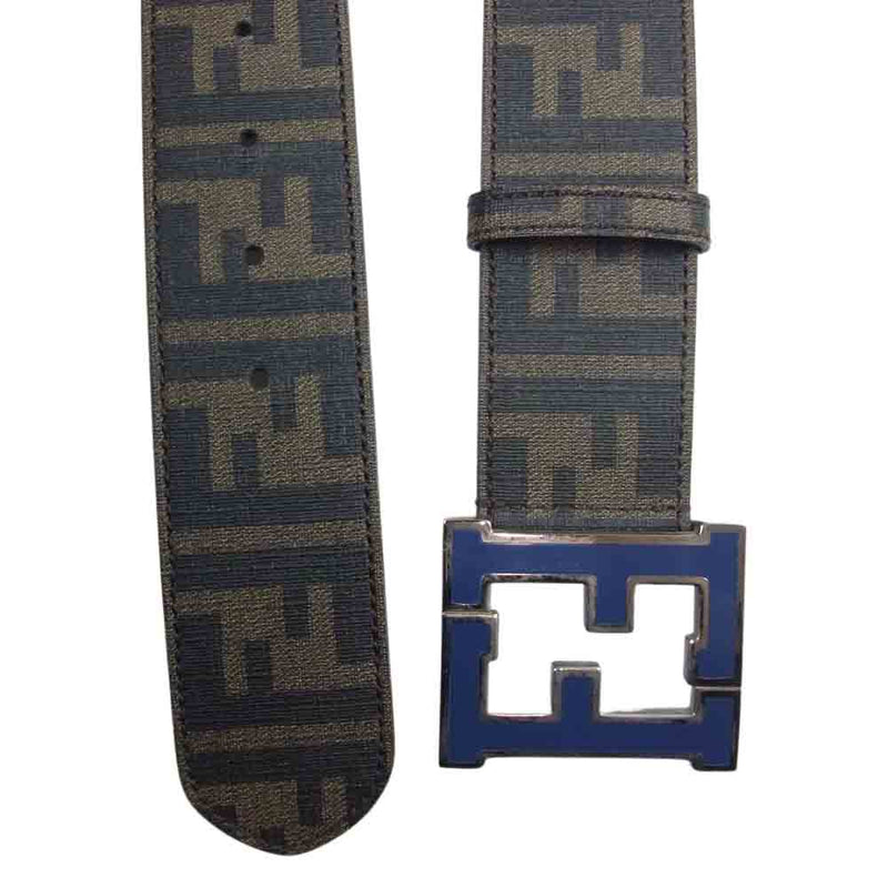 FENDI フェンディ 7C0250-XEE COLLEGE BELT ズッカ柄 レザー ベルト - Main Image