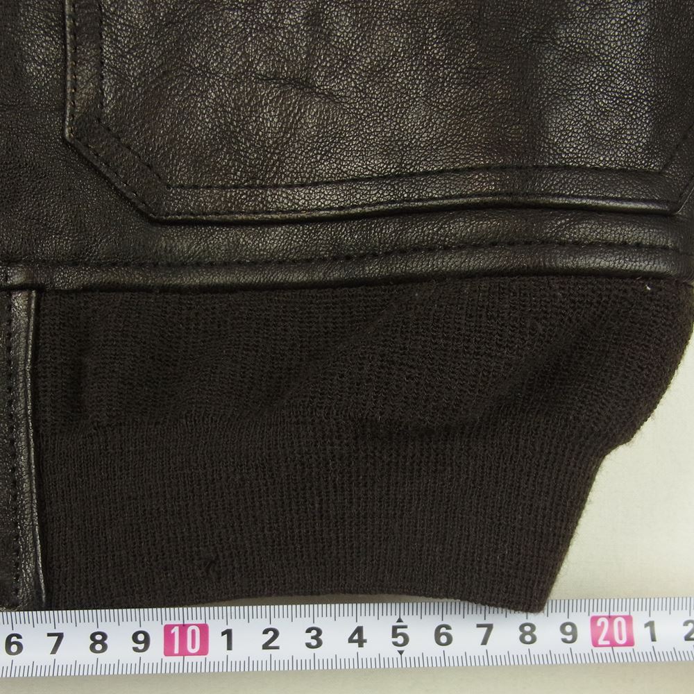 WTAPS ダブルタップス 13AW 132SPDT-JKM02 LIFIST GOAT G-1 ゴート レザー フライト ジャケット ダークブラウン系 1【中古】