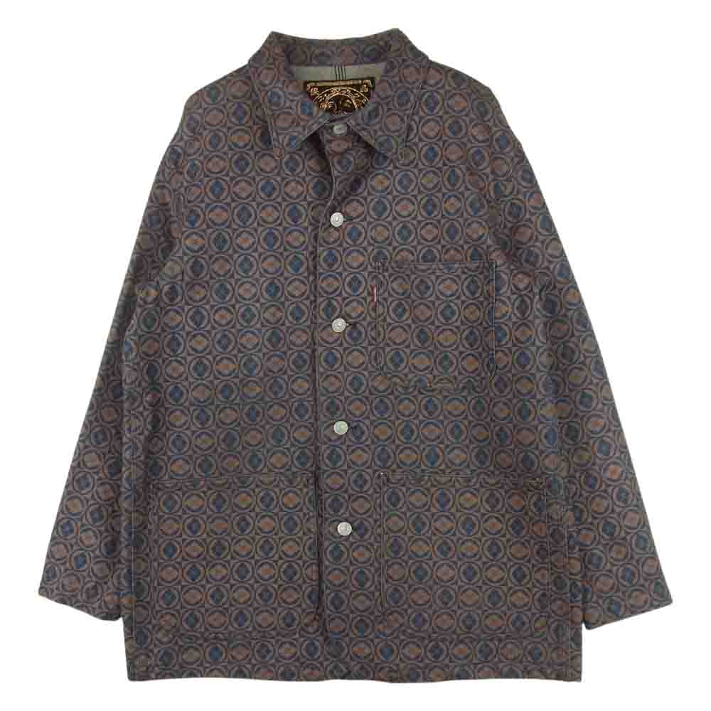 EVISU エヴィス 家紋 デニム ジャケット ブラウン系 インディゴブルー 