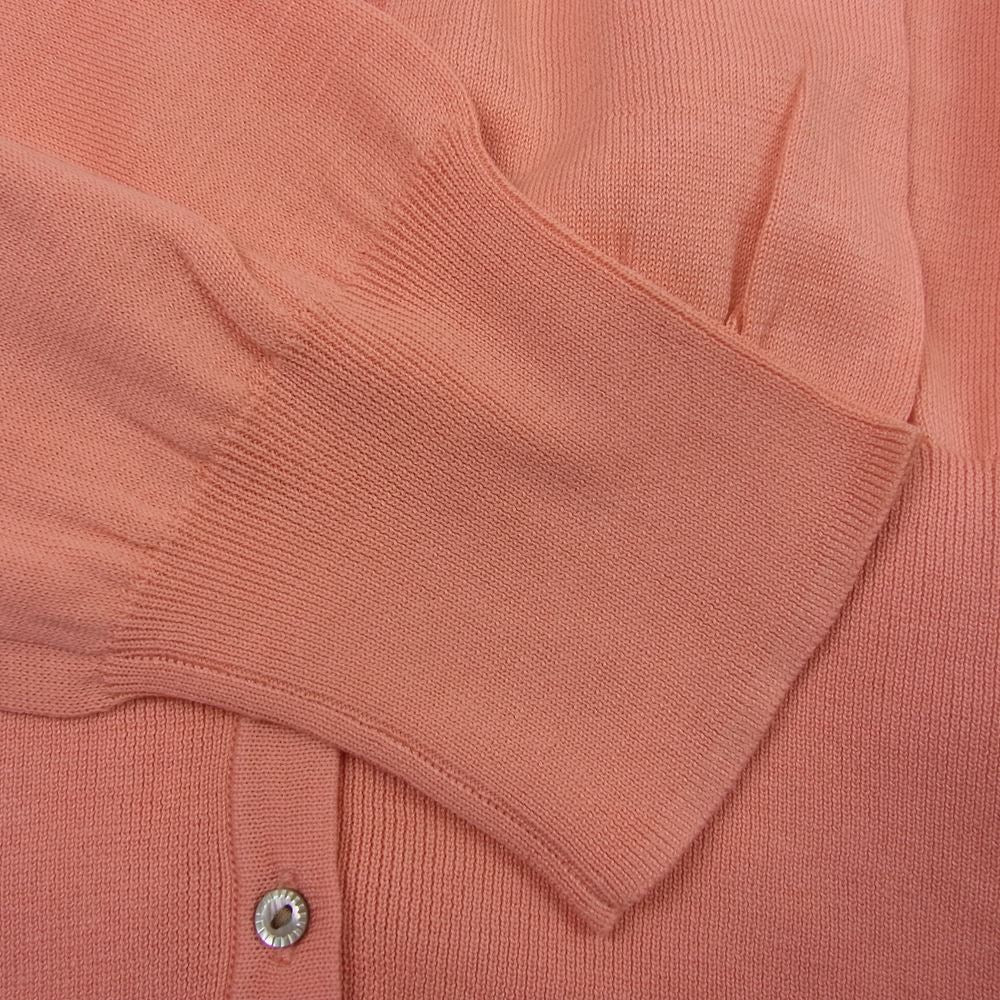 Aquascutum アクアスキュータム ベルト付き コットン カーディガン ピンク系 11【新古品】【未使用】【中古】