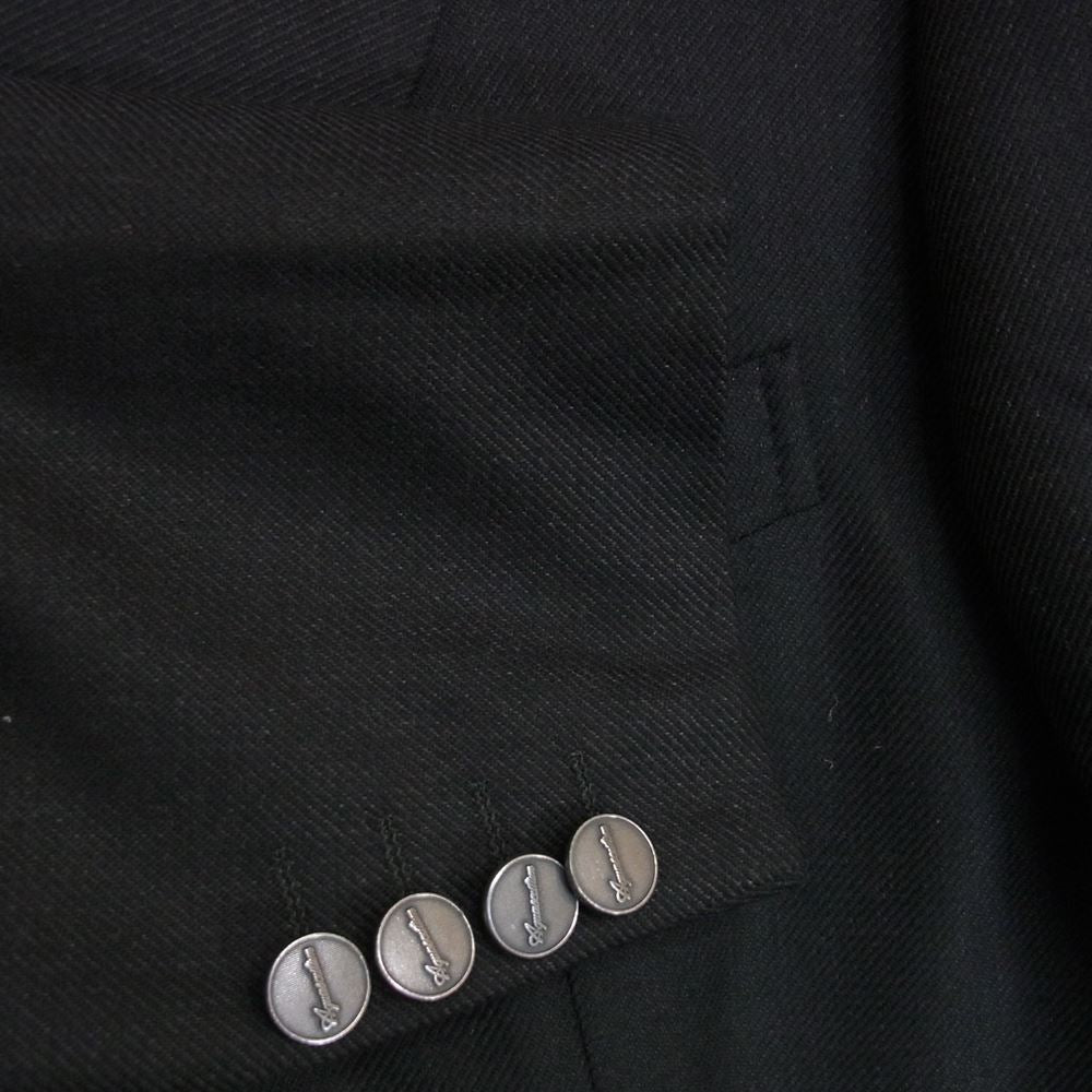 Aquascutum アクアスキュータム ニュージーランドメリノウール 2B テーラード ジャケット ブラック系 94【極上美品】【中古】
