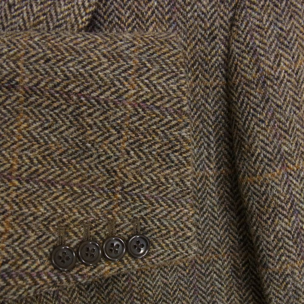 ケントアンドカーウェン HARRIS TWEED ハリツイード テーラードジャケット ブラウン系 AB4【極上美品】【中古】