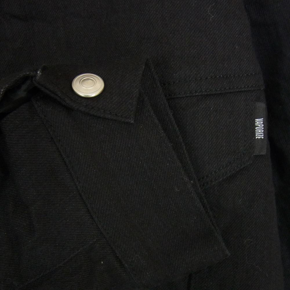 Vaporize ヴェイパライズ BEAMS デニム ボア トラッカー ジャケット ブラック系 L【中古】