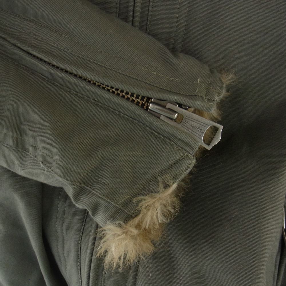 ジ・オールドサーカス 7305 OLD OX LINING FUR ZIP BLOUSON オールドオックス ライニング フェイクファー ジップブルゾン カーキ系 3【中古】