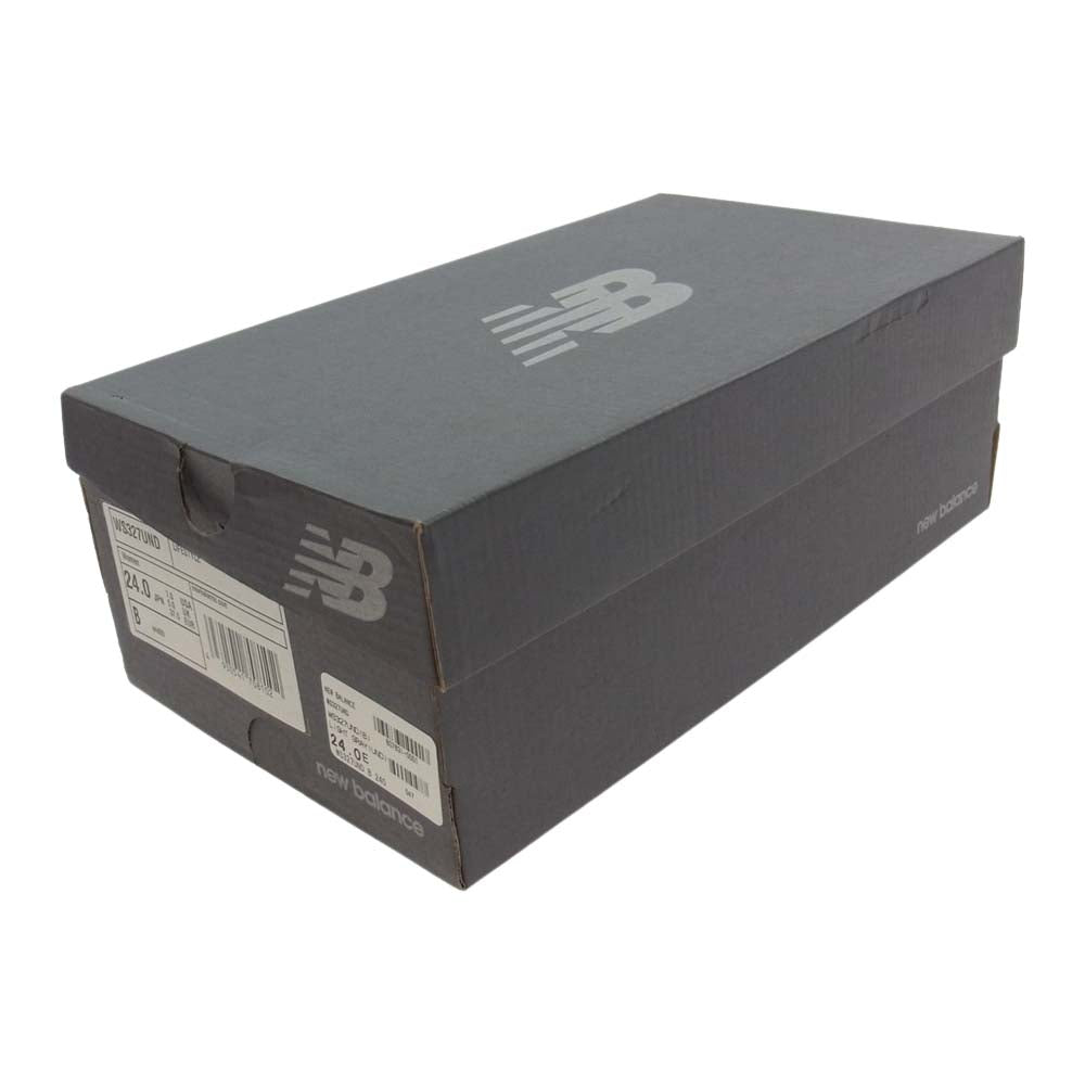 NEW BALANCE ニューバランス WS327UND UN-DYED COLLECTION スエード ローカット スニーカー グレー系 24.0cm【中古】