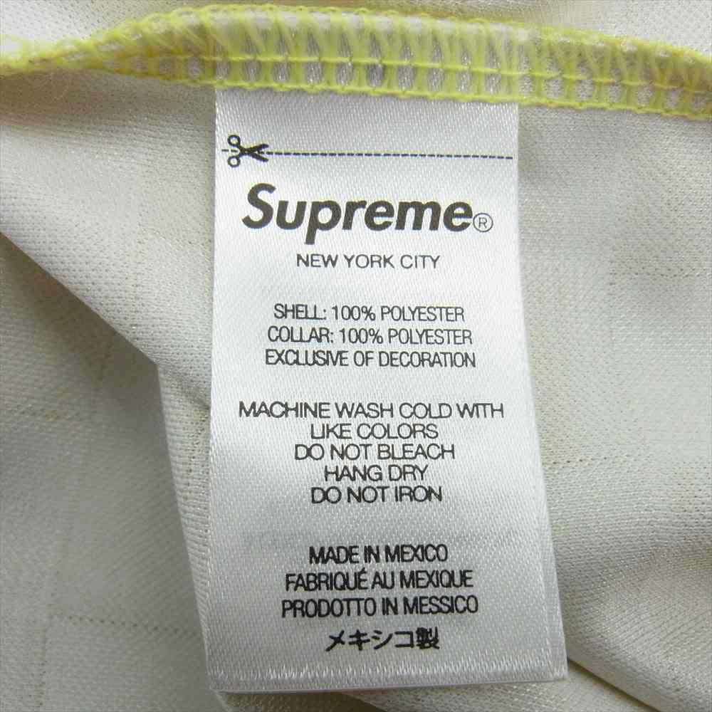 Supreme シュプリーム 22FW Split Soccer Jersey ゲーム シャツ 半袖 ホワイト系 イエロー系 L【美品】【中古】