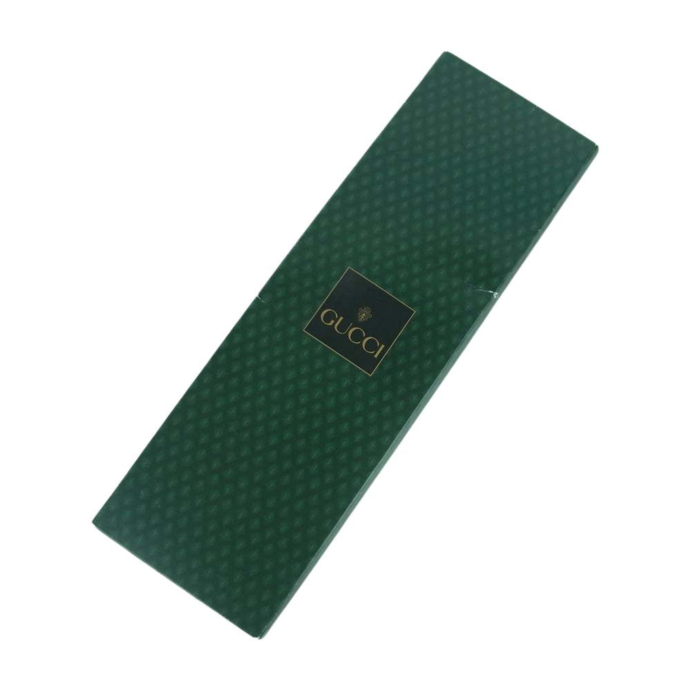 GUCCI グッチ シルク100% 総柄 ネクタイ イタリア製 ネイビー系【極上美品】【中古】