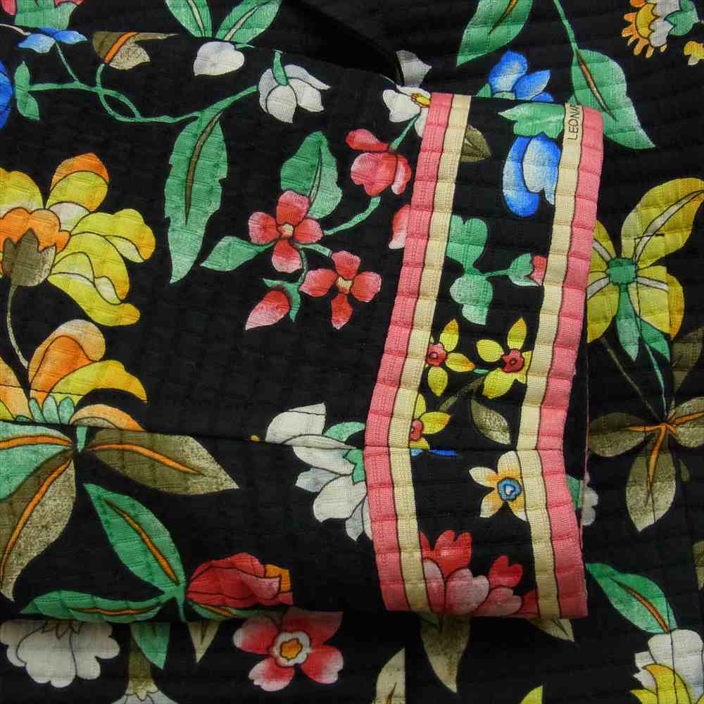 LEONARD レオナール FASHION ファッション 国内正規品 フラワー シルク混 ウール テーラードジャケット ブラック系【中古】