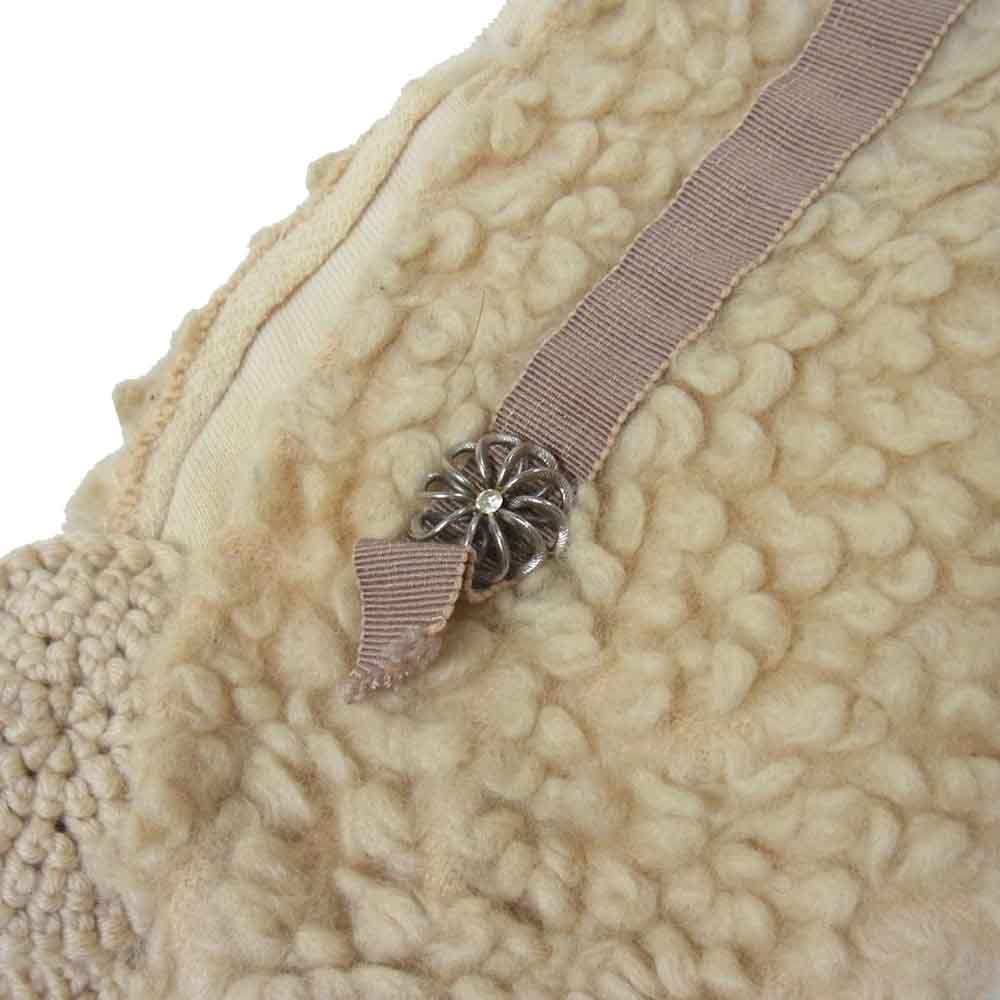 mina perhonen ミナペルホネン hitomi shinoyama ヒトミシノヤマ ボア生地 ヘアバンド ヘッドドレス ベージュ系【中古】