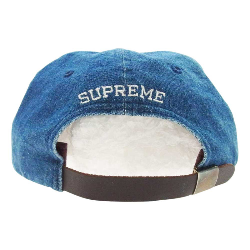 Supreme Washed Denim S Logo Cap Blue