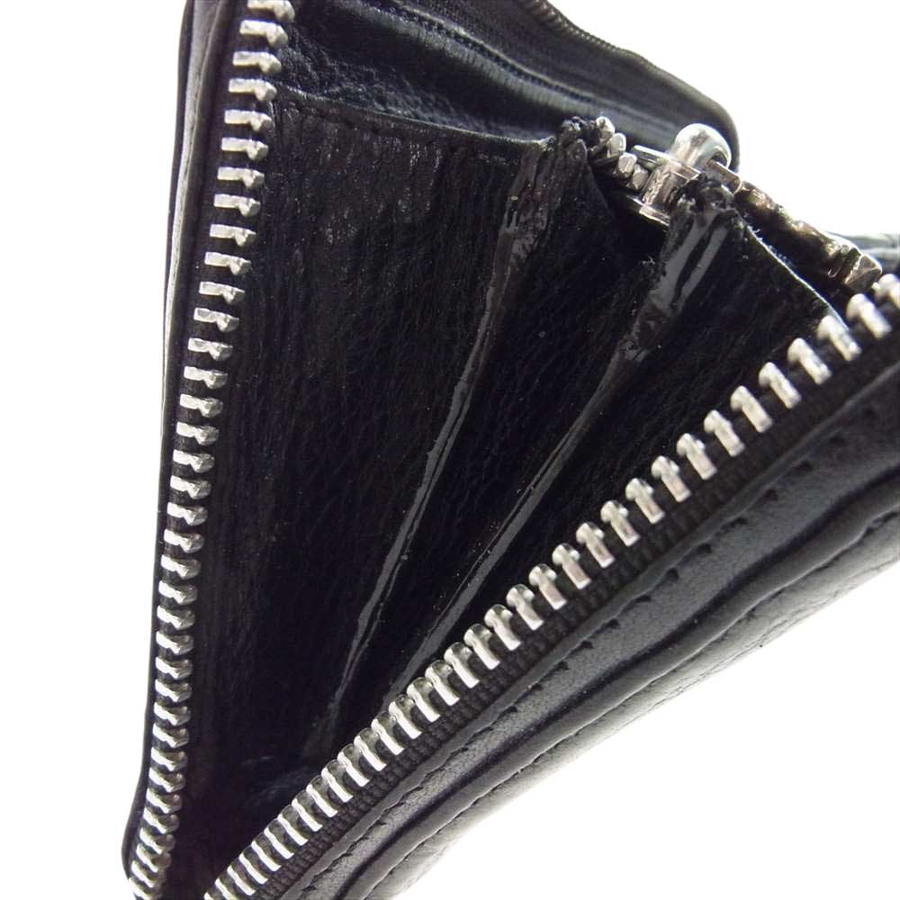 CHROME HEARTS クロムハーツ(原本無) REC F ZIP ジップ 3 セメタリー クロスパッチ ウォレット ブラック系【中古】