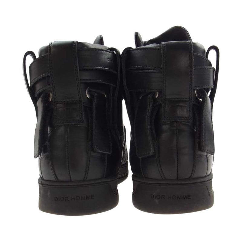 ディオールオム／Dior HOMME シューズ スニーカー 靴 ハイカット メンズ 男性 男性用レザー 革 本革 ブラック 黒  ベルトストラップ