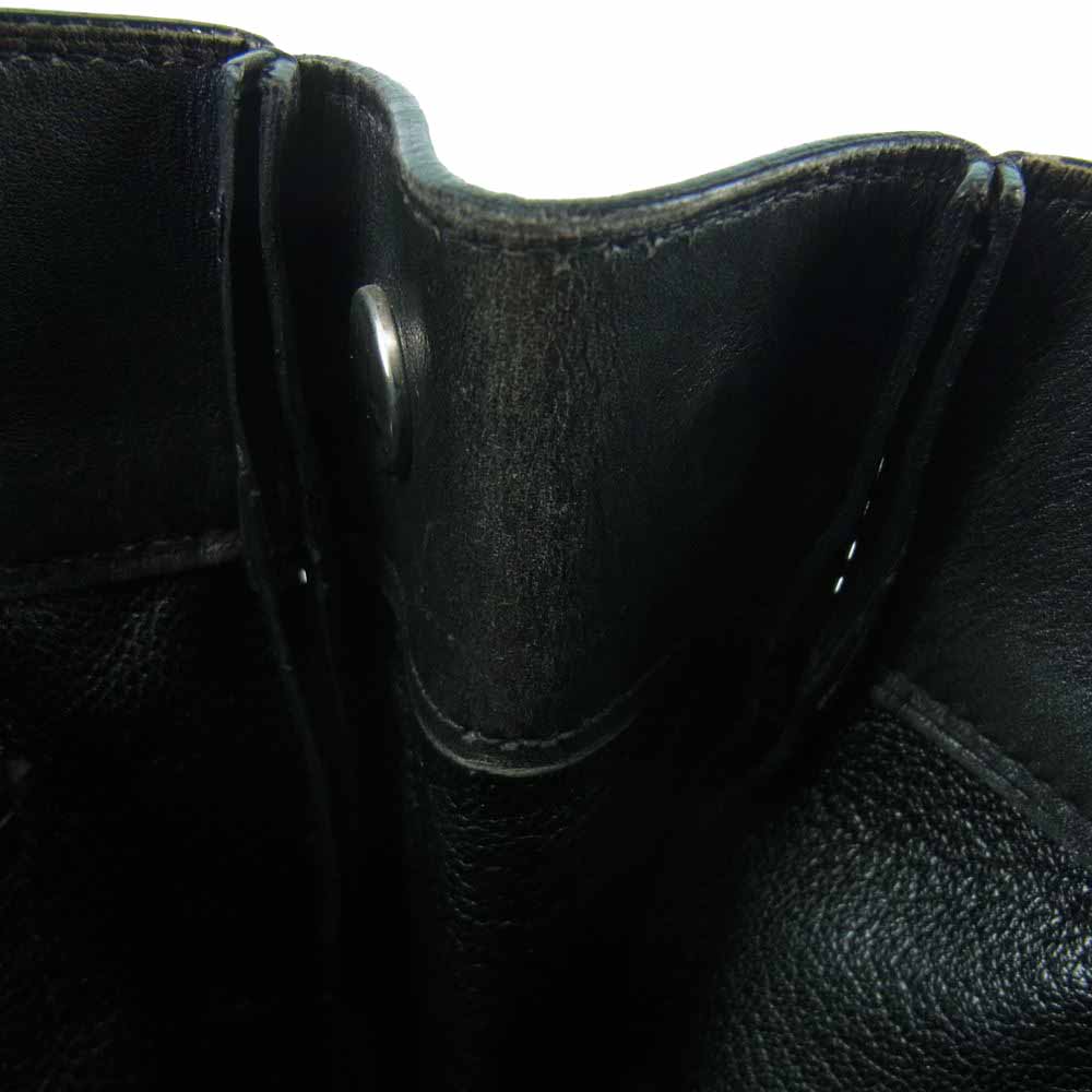 HERMES エルメス □E刻印 フルートゥ PM オールレザー トート バッグ フランス製 ブラック系【中古】