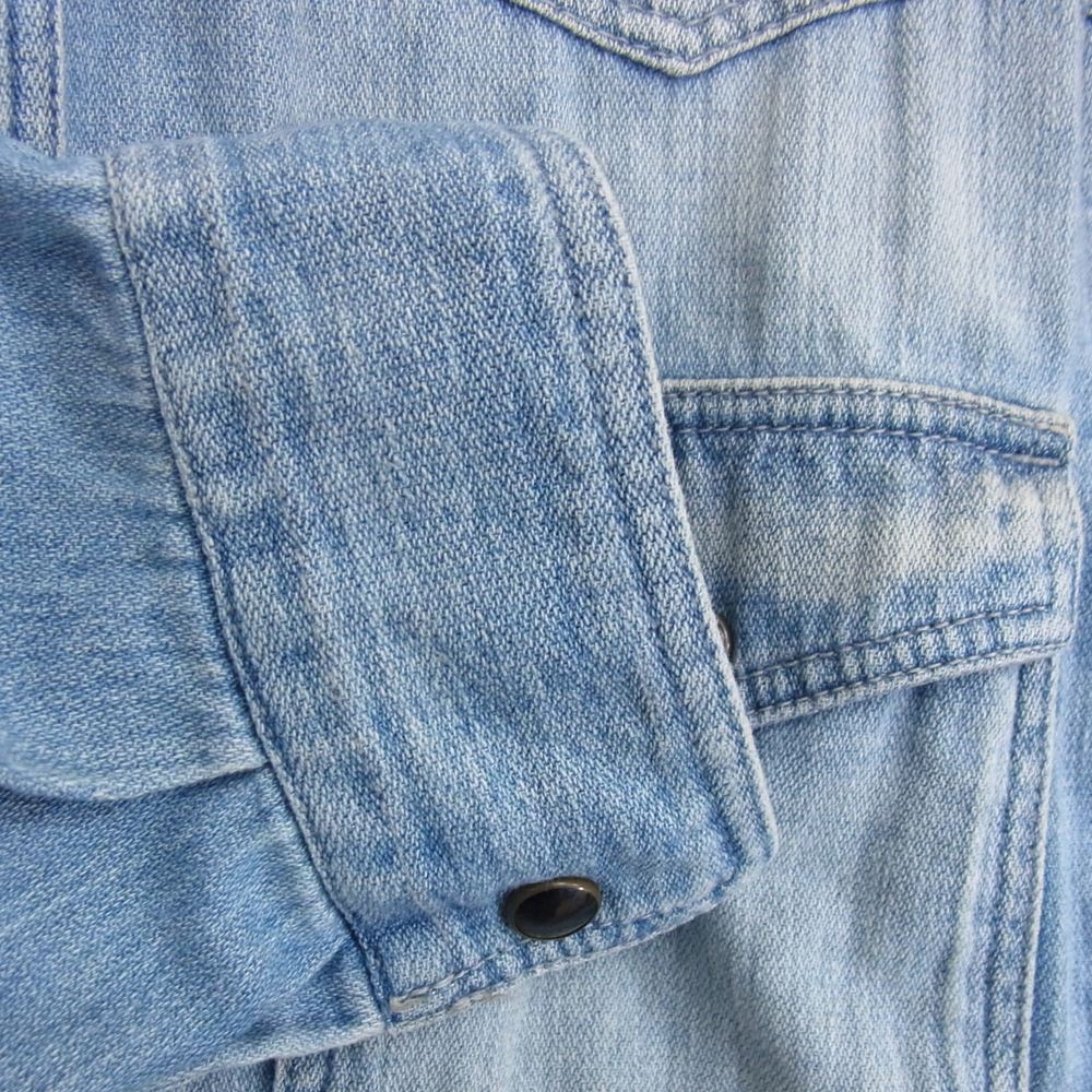 SAINT LAURENT サンローラン 321960 YVC92 エディ期 デニム ウエスタン シャツ インディゴブルー系 S【中古】