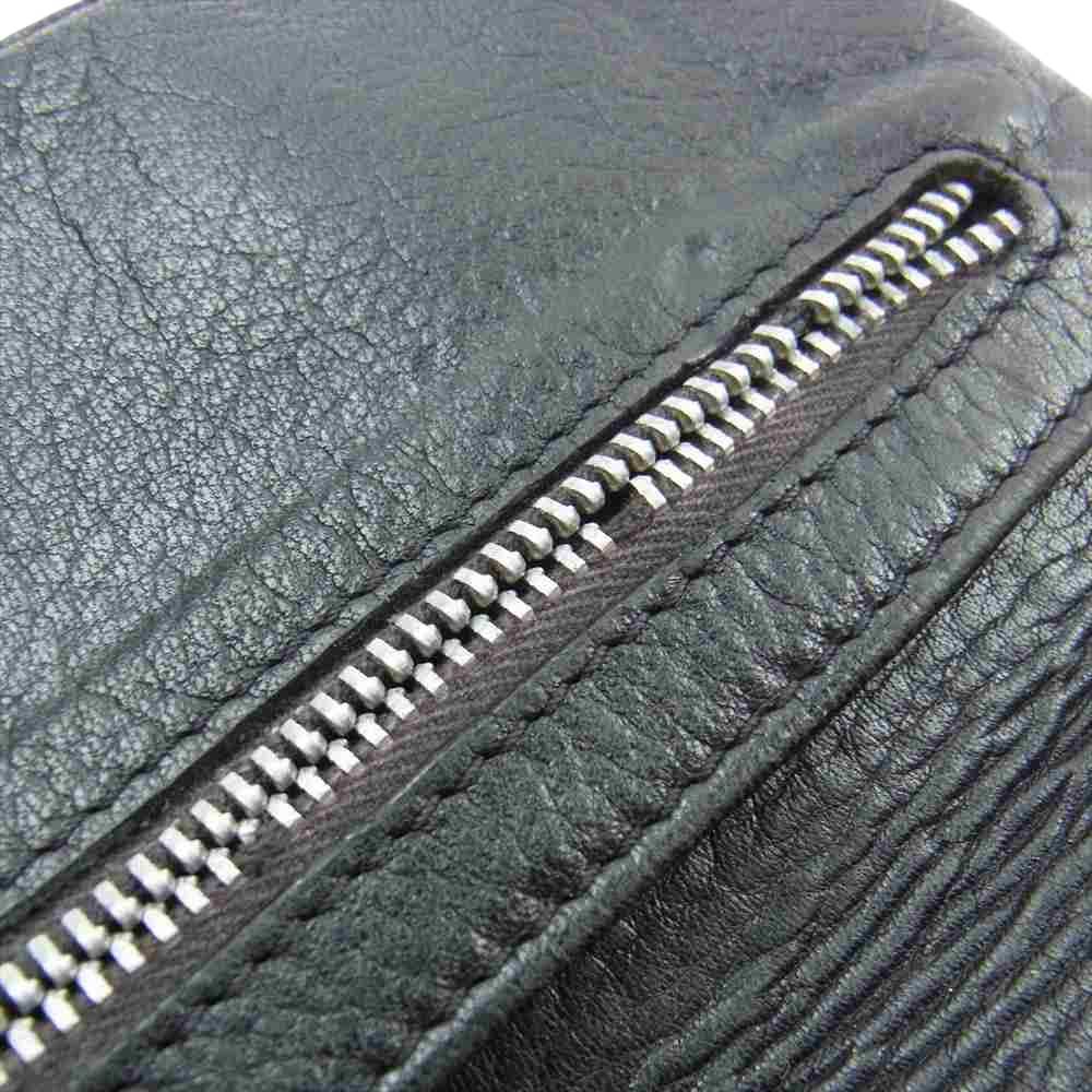 A&G エーアンドジー ウォレットリング ウォレットハンガー付き クロスボール コンチョ レザー ショート ウォレット 財布 ブラック系【中古】