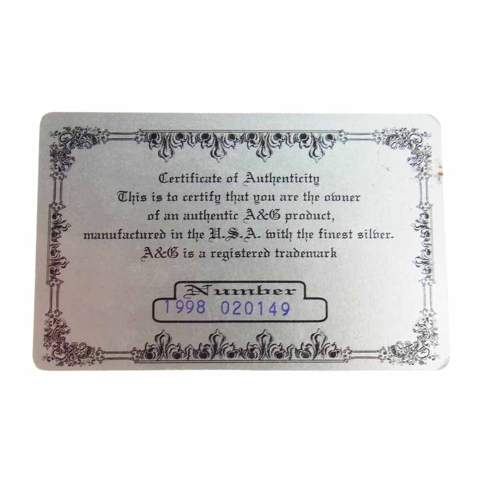 A&G エーアンドジー スターリングシルバー スカル ZIPPO ジッポ ライター シルバー系【中古】