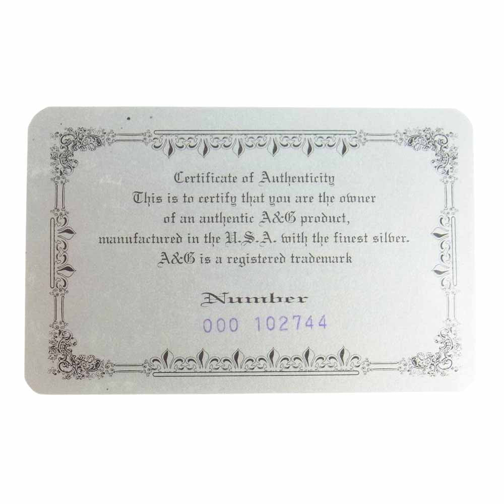 A&G エーアンドジー クロスリンク ハート ネックレス シルバー系【中古】