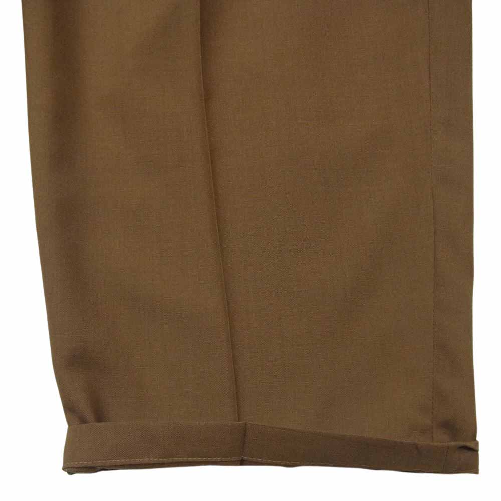 COOTIE クーティー 2タック ワイド イージー スラックス パンツ 日本製 ブラウン系 L【中古】