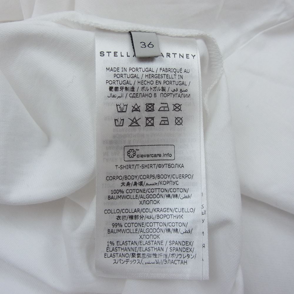Stella McCartney ステラマッカートニー STELLA MCCARTNEY 2001 スモール ロゴ プリント 半袖 Tシャツ ホワイト ホワイト系 36【美品】【中古】