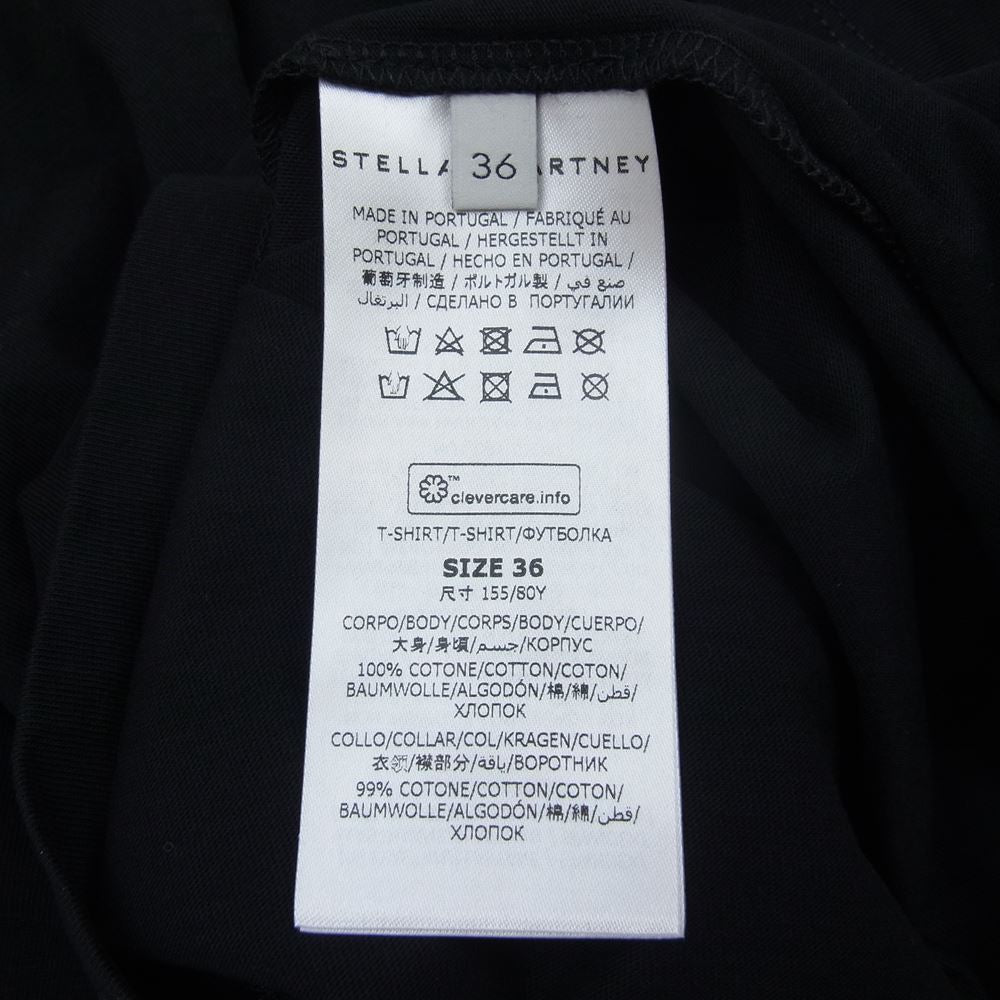 Stella McCartney ステラマッカートニー STELLA MCCARTNEY 2001 スモール ロゴ プリント 半袖 Tシャツ ブラック ブラック系 36【美品】【中古】