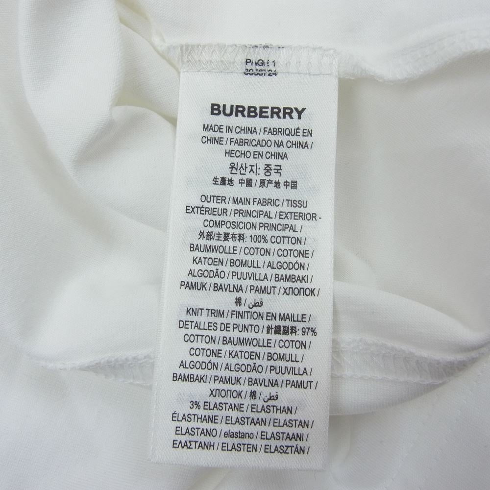 BURBERRY バーバリー 8056724 MARGOT LOGO ロゴ プリント 半袖 Tシャツ ホワイト ホワイト系 S【美品】【中古】