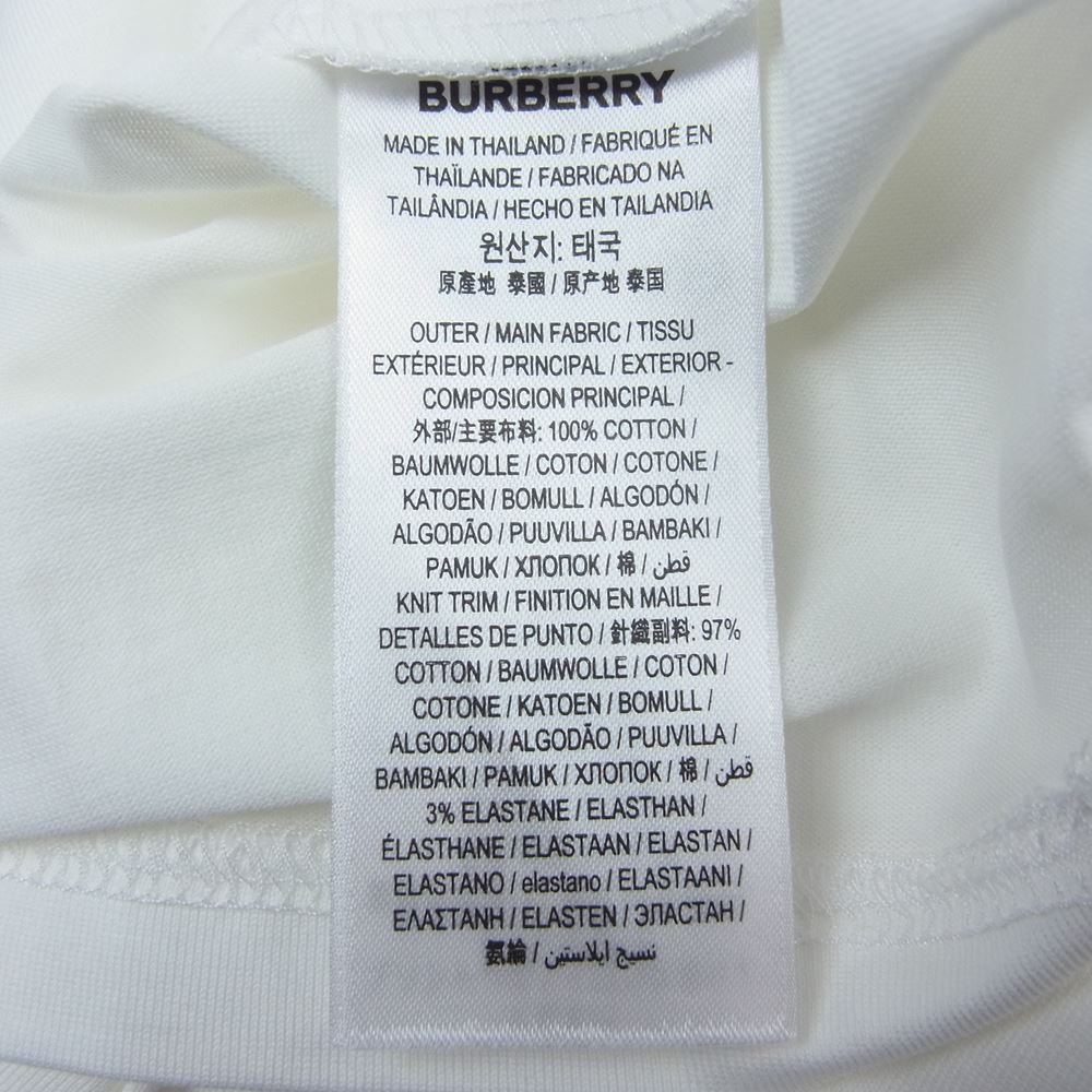 BURBERRY バーバリー 8009495 BURBERRY LONDON ENGLAND LOGO ロゴ プリント 半袖 Tシャツ ホワイト系 M【美品】【中古】