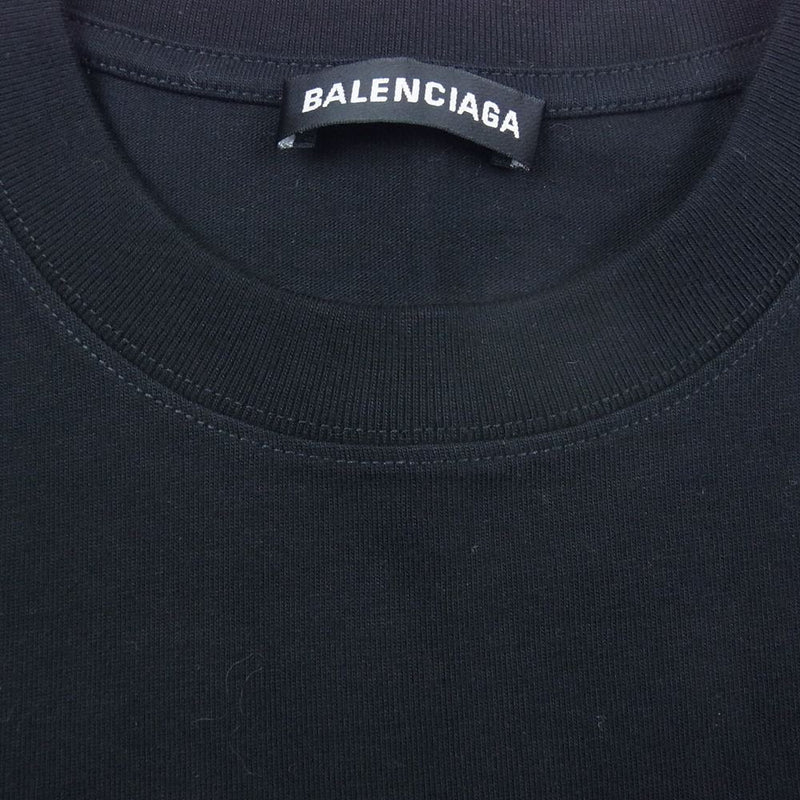 250センチ表記サイズBALENCIAGA バレンシアガ 20SS Small Logo Tee 620941 TIV54 スモールロゴ 半袖Tシャツ ブラック