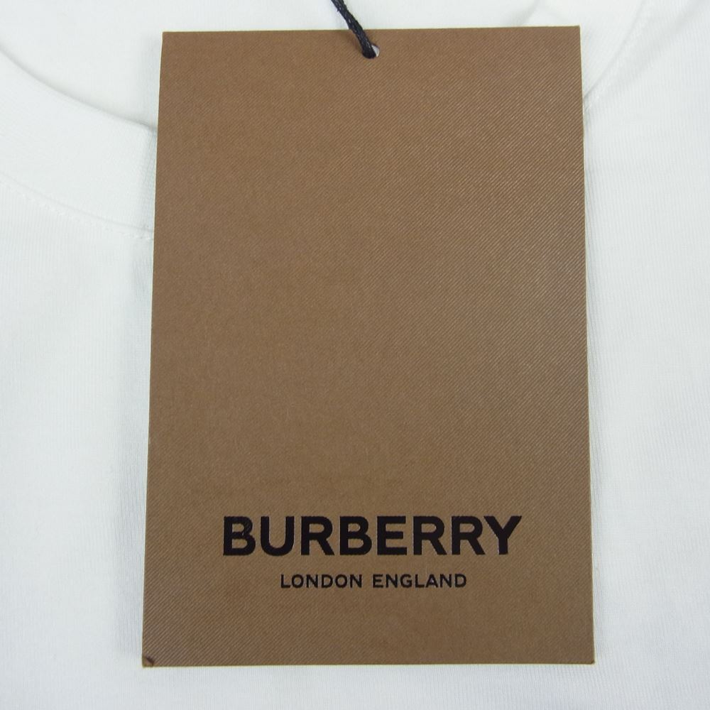 BURBERRY バーバリー 8040691 Horse Ferry Print Cotton Oversize Tee ホースフェリー プリント 半袖 Tシャツ ホワイト ホワイト系 S【美品】【中古】