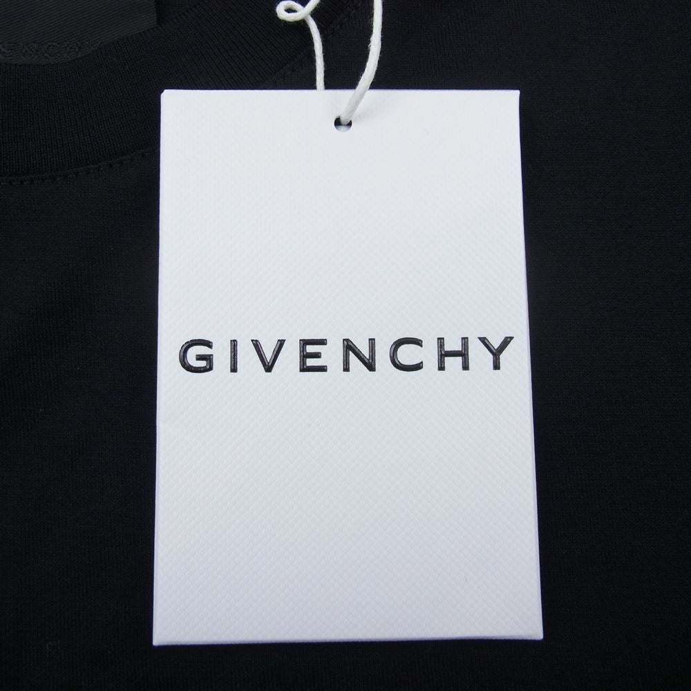 GIVENCHY ジバンシィ BM71CW3Y6B COLLEGE EMBROIDERED LOGO TEE カレッジ ロゴ ワッペン 半袖 Tシャツ ブラック ブラック系 XS【美品】【中古】