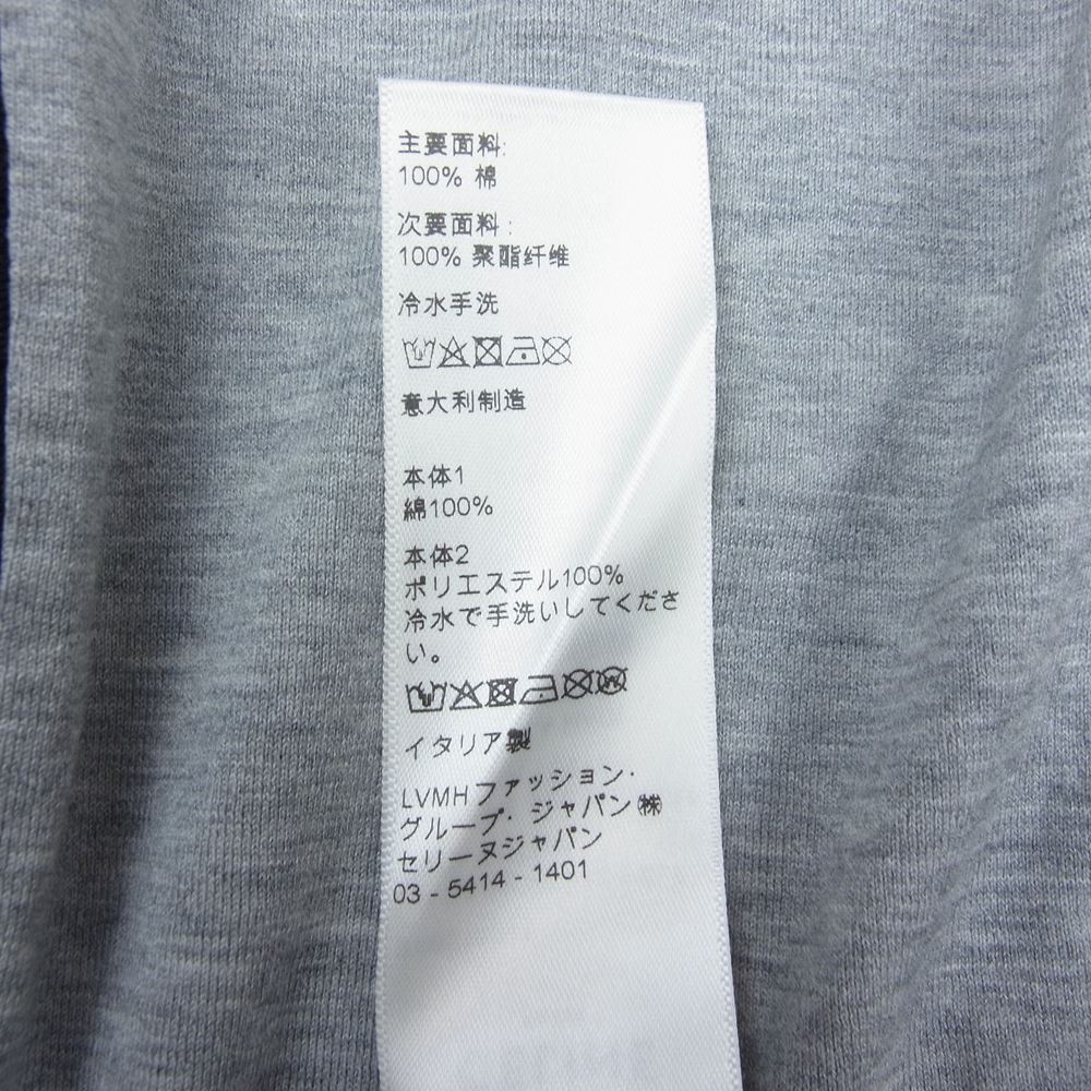CELINE セリーヌ 2X601501F メッシュ 切替 フットボール ロゴ プリント 半袖 Tシャツ グレー系 L【美品】【中古】