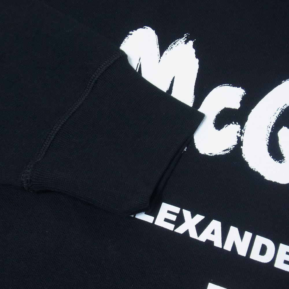 Alexander McQueen アレキサンダーマックイーン 659975 ケリングジャパンタグ GRAFFITI Sweatshirt グラフィティー ロゴ プリント スウェット トレーナー ブラック系 40【美品】【中古】