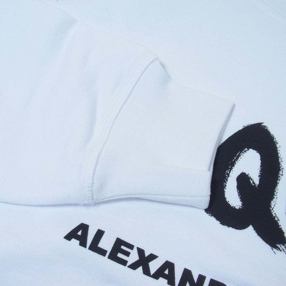 Alexander McQueen アレキサンダーマックイーン 659975 ケリングジャパンタグ GRAFFITI Sweatshirt グラフィティー ロゴ プリント スウェット トレーナー ホワイト系 40【美品】【中古】