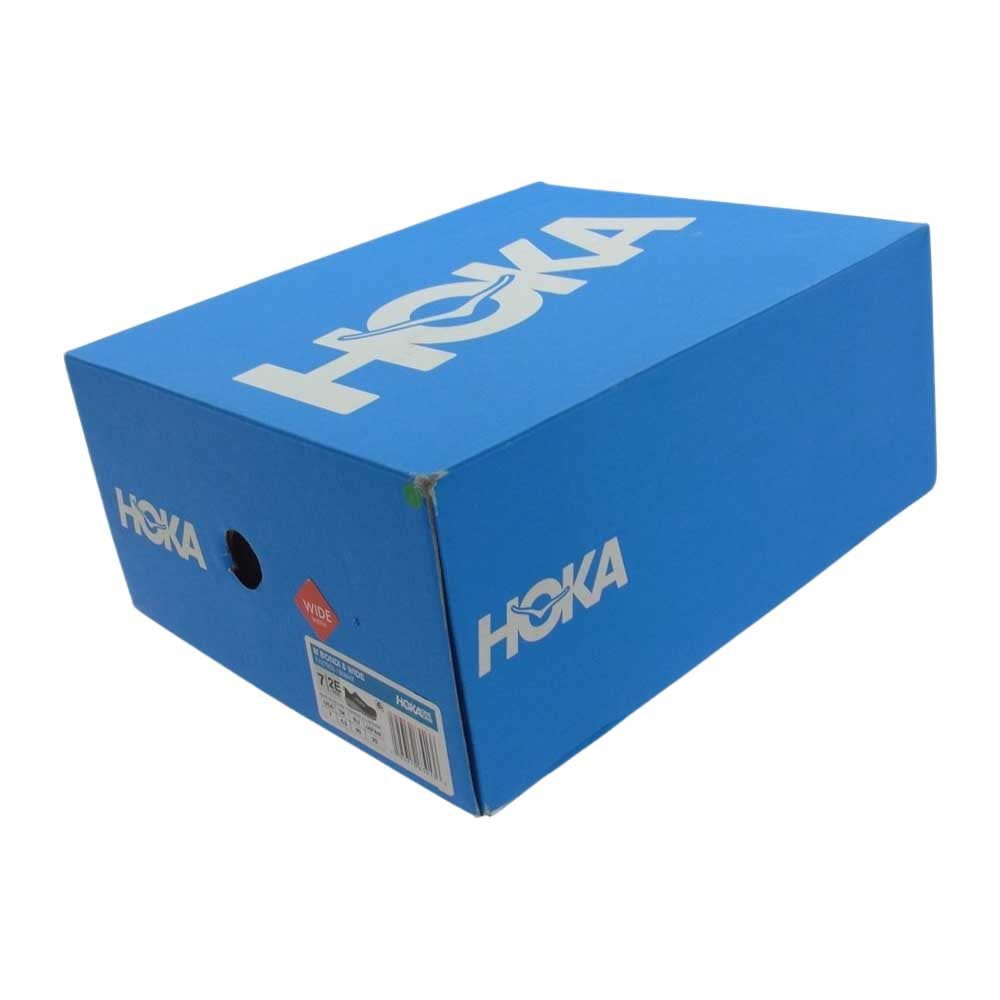 HOKA ONE ONE ホカ オネオネ 1127953 BONDI 8 WIDE ボンダイ8 ワイド ローカット スニーカー ブラック系 25cm【美品】【中古】