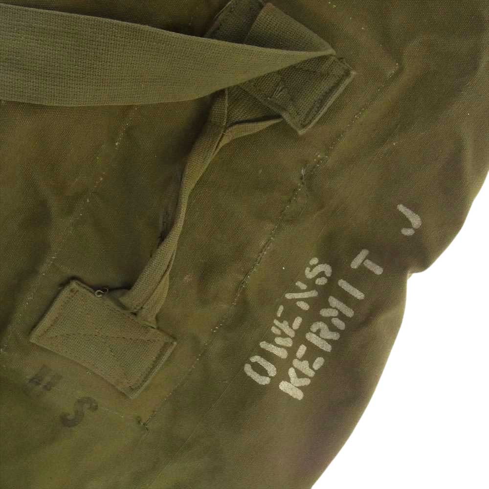 米軍 ステンシル入り ダッフル バッグ モスグリーン系【中古】