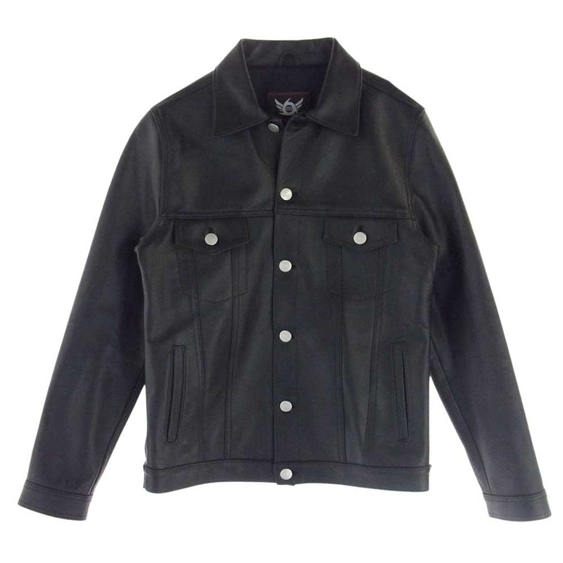 トリプルシックス Leather Wear レザー ジャケット Gジャン型 ブラック系 S【中古】