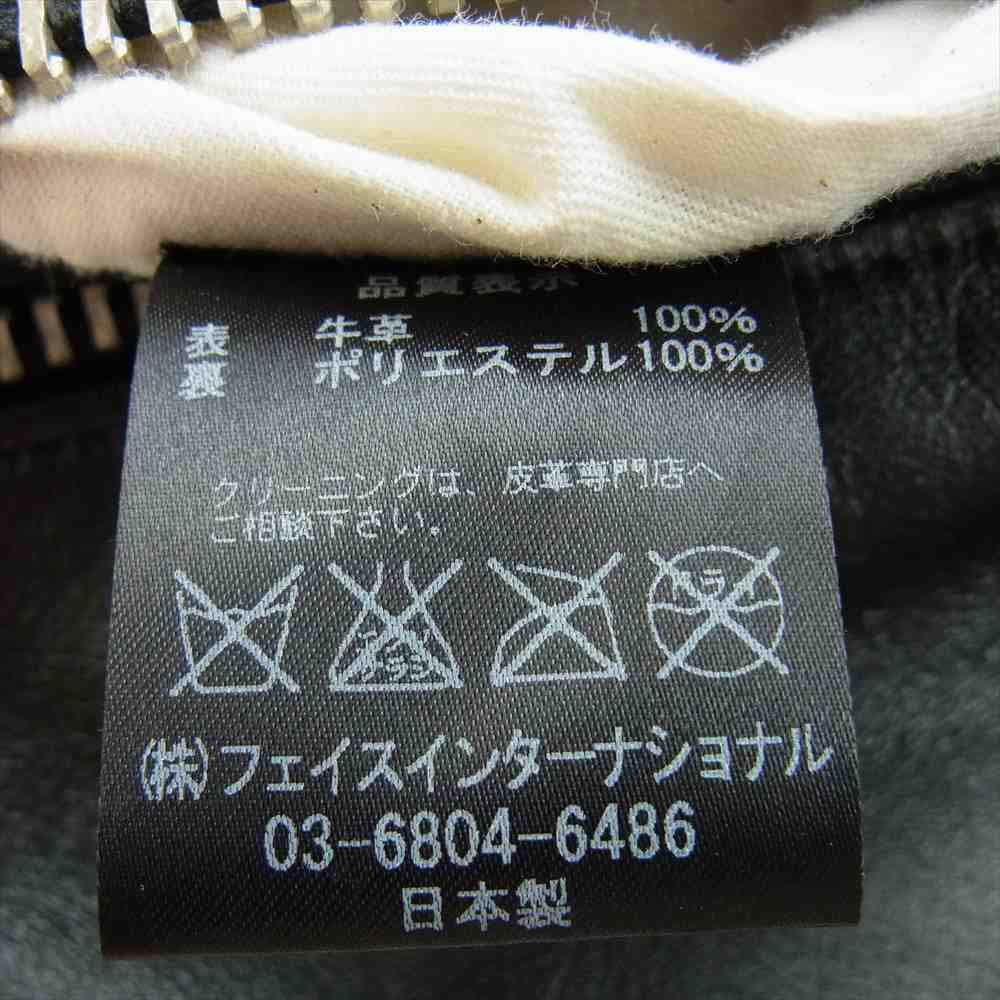 トリプルシックス LJM-12TF Leather Wear タイトフィット ダブルライダース レザー ジャケット 革ジャン 小の字 ブラック系 34【中古】