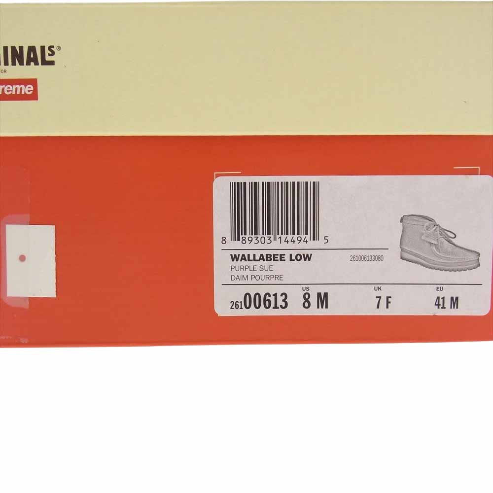 Supreme シュプリーム 15ss Clarks クラークス 2-Tone Wallabee Boot スエード ワラビー ブーツ シューズ パープル系 ライトブラウン系 26.0cm【中古】