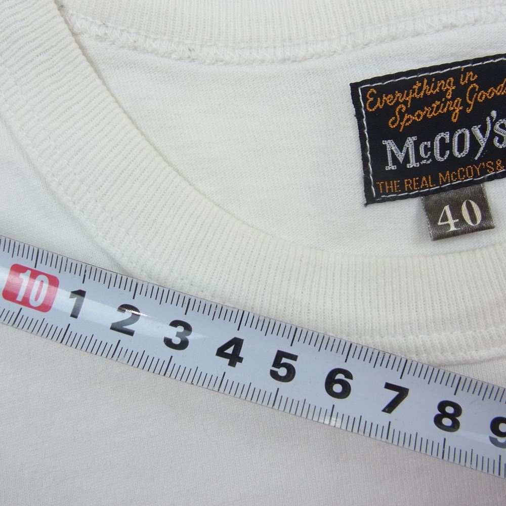 The REAL McCOY'S ザリアルマッコイズ プリント Tシャツ 半袖 ホワイト系 L【中古】