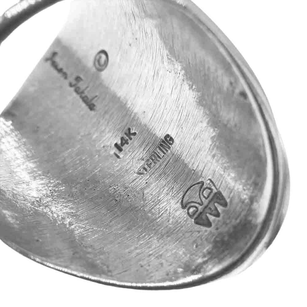 JASON TAKALA ジェイソンタカラ HOPI ホピ族 インディアンジュエリー 14K シルバーコンビ マンインザメイズ リング シルバー系【中古】