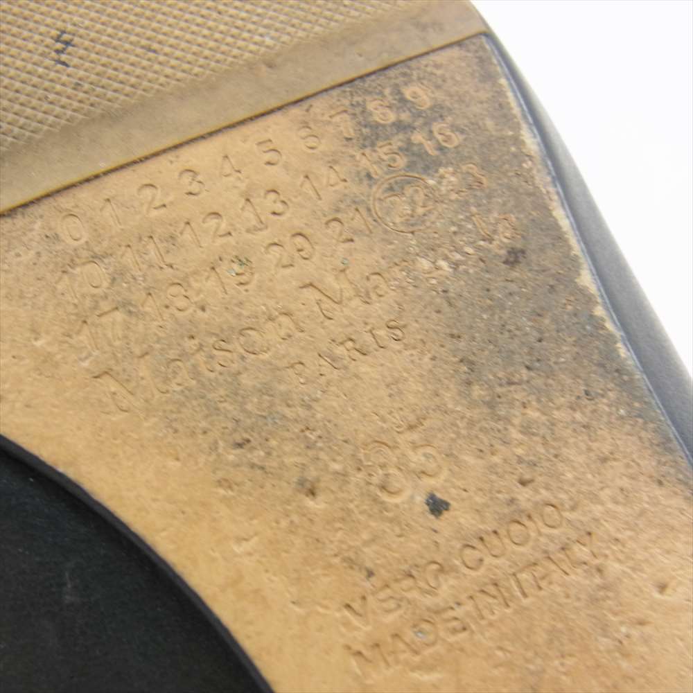 MAISON MARGIELA メゾンマルジェラ TABI 足袋 タビバレエシューズ レザー ブラック ブラック系 35【中古】