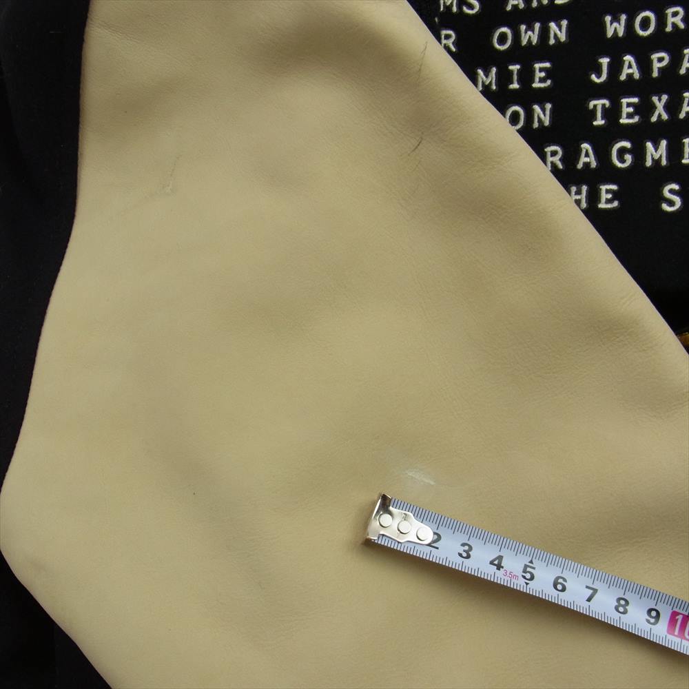 FRAGMENT DESIGN フラグメントデザイン × CACTUS JACK カクタスジャック Manifest Letterman Jacket マニフェスト レターマンジャケット スタジャン スタジアム ジャケット ブラック系 ベージュ系 M【中古】